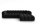 Sofa narożna 4-osobowa Lupine czarna velvet