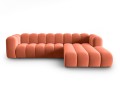 Sofa narożna 4-osobowa Lupine koralowa velvet