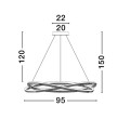 Lampa wisząca ILAVE czarna 