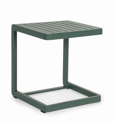 Ogrodowy stolik pomocniczy 40x40 zielony Konnor