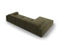Nowoczesny duży narożnik Jodie khaki L/P velvet