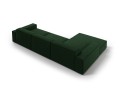 Nowoczesny duży narożnik Jodie butelkowa zieleń L/P velvet