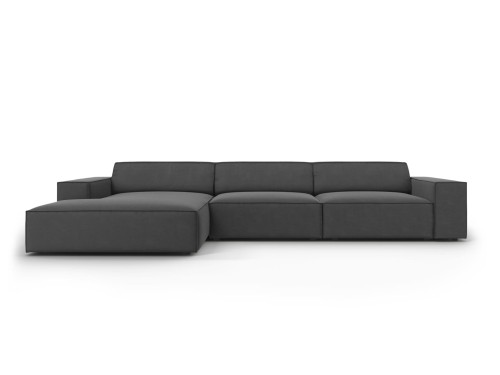 Nowoczesny duży narożnik Jodie grafit L/P velvet