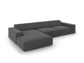 Nowoczesny duży narożnik Jodie grafit L/P velvet