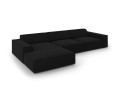 Nowoczesny duży narożnik Jodie czarny L/P velvet