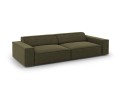 Nowoczesna 4-osobowa sofa Jodie khaki velvet