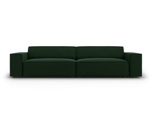 Nowoczesna 4-osobowa sofa Jodie butelkowa zieleń velvet