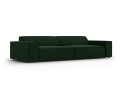 Nowoczesna 4-osobowa sofa Jodie butelkowa zieleń velvet