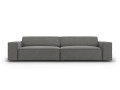 Nowoczesna 4-osobowa sofa Jodie szara velvet 