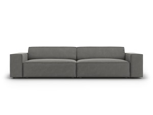 Nowoczesna 4-osobowa sofa Jodie szara velvet 