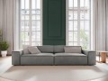 Nowoczesna 4-osobowa sofa Jodie szara velvet 