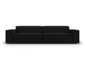 Nowoczesna 4-osobowa sofa Jodie czarna velvet