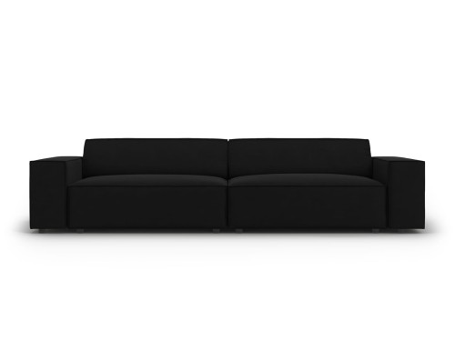 Nowoczesna 4-osobowa sofa Jodie czarna velvet