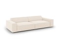 Nowoczesna 3-osobowa sofa Jodie beżowa velvet