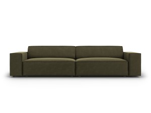 Nowoczesna 3-osobowa sofa Jodie khaki velvet