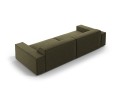 Nowoczesna 3-osobowa sofa Jodie khaki velvet