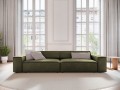 Nowoczesna 3-osobowa sofa Jodie khaki velvet