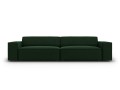 Nowoczesna 3-osobowa sofa Jodie butelkowa zieleń velvet
