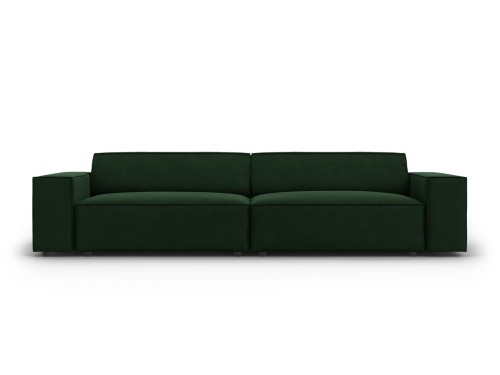 Nowoczesna 3-osobowa sofa Jodie butelkowa zieleń velvet