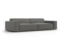 Nowoczesna 3-osobowa sofa Jodie szara velvet