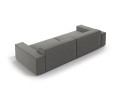 Nowoczesna 3-osobowa sofa Jodie szara velvet