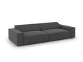 Nowoczesna 3-osobowa sofa Jodie grafit velvet