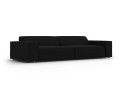 Nowoczesna 3-osobowa sofa Jodie czarna velvet