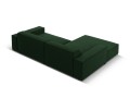 Nowoczesny narożnik  4-osobowy Jodie butelkowa zieleń L/P velvet