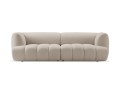 Nowoczesna 3-osobowa sofa Harry beżowa velvet