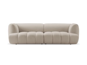 Nowoczesna 3-osobowa sofa Harry beżowa velvet