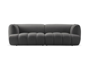 Nowoczesna 3-osobowa sofa Harry szara velvet