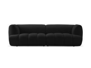 Nowoczesna 3-osobowa sofa Harry czarna velvet