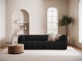 Nowoczesna 3-osobowa sofa Harry czarna velvet