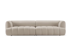 Nowoczesna 4-osobowa sofa Harry beżowa velvet