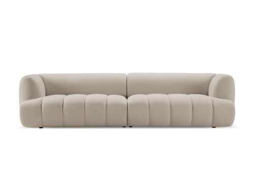 Nowoczesna 4-osobowa sofa Harry beżowa velvet