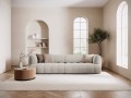 Nowoczesna 4-osobowa sofa Harry beżowa velvet