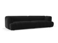 Nowoczesna 4-osobowa sofa Harry czarna velvet