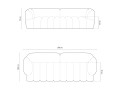 Nowoczesna 4-osobowa sofa Harry czarna velvet