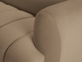 Obszerna nowoczesna sofa narożna Harry piaskowa L/P velvet