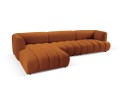 Obszerna nowoczesna sofa narożna Harry terra L/P velvet