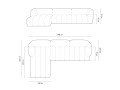 Obszerna nowoczesna sofa narożna Harry terra L/P velvet