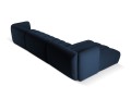 Obszerna nowoczesna sofa narożna Harry granatowa L/P velvet