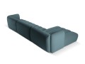 Obszerna nowoczesna sofa narożna Harry morska L/P velvet