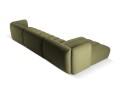 Obszerna nowoczesna sofa narożna Harry oliwkowa L/P velvet