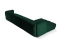 Obszerna nowoczesna sofa narożna Harry butelkowa zieleń L/P velvet