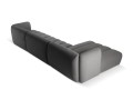 Obszerna nowoczesna sofa narożna Harry szara L/P velvet