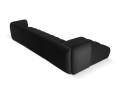 Obszerna nowoczesna sofa narożna Harry czarna L/P velvet