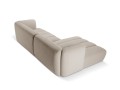 Nowoczesna sofa narożna 3-osobowa Harry beżowa L/P velvet