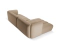 Nowoczesna sofa narożna 3-osobowa Harry piaskowa L/P velvet