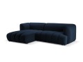 Nowoczesna sofa narożna 3-osobowa Harry granatowa L/P velvet